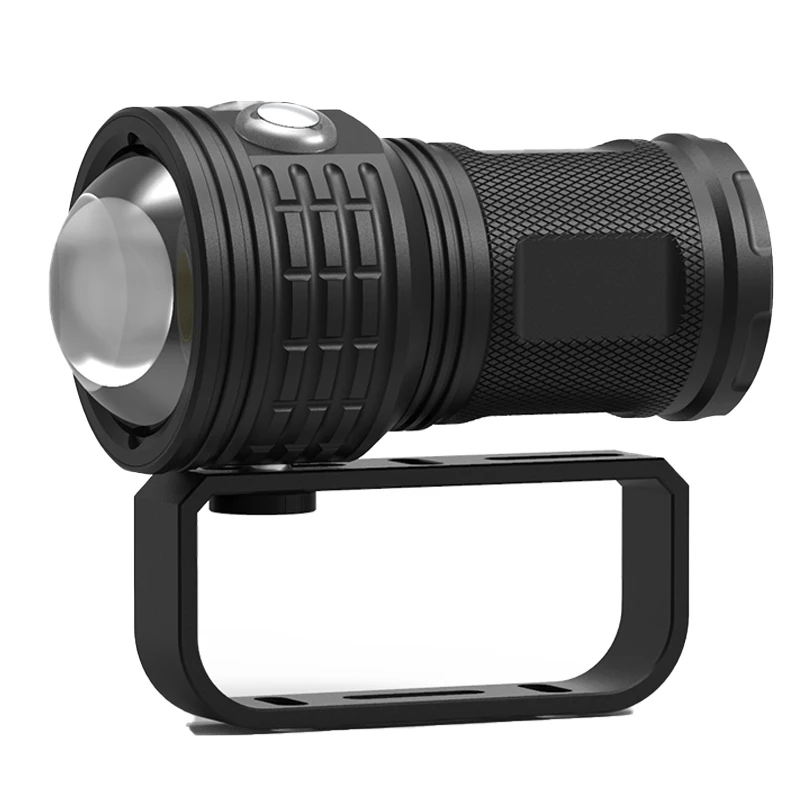 Professional Rechargeable LED Flashlight for Diving High-Brightness Aluminum Body Waterproof for Underwater Adventure