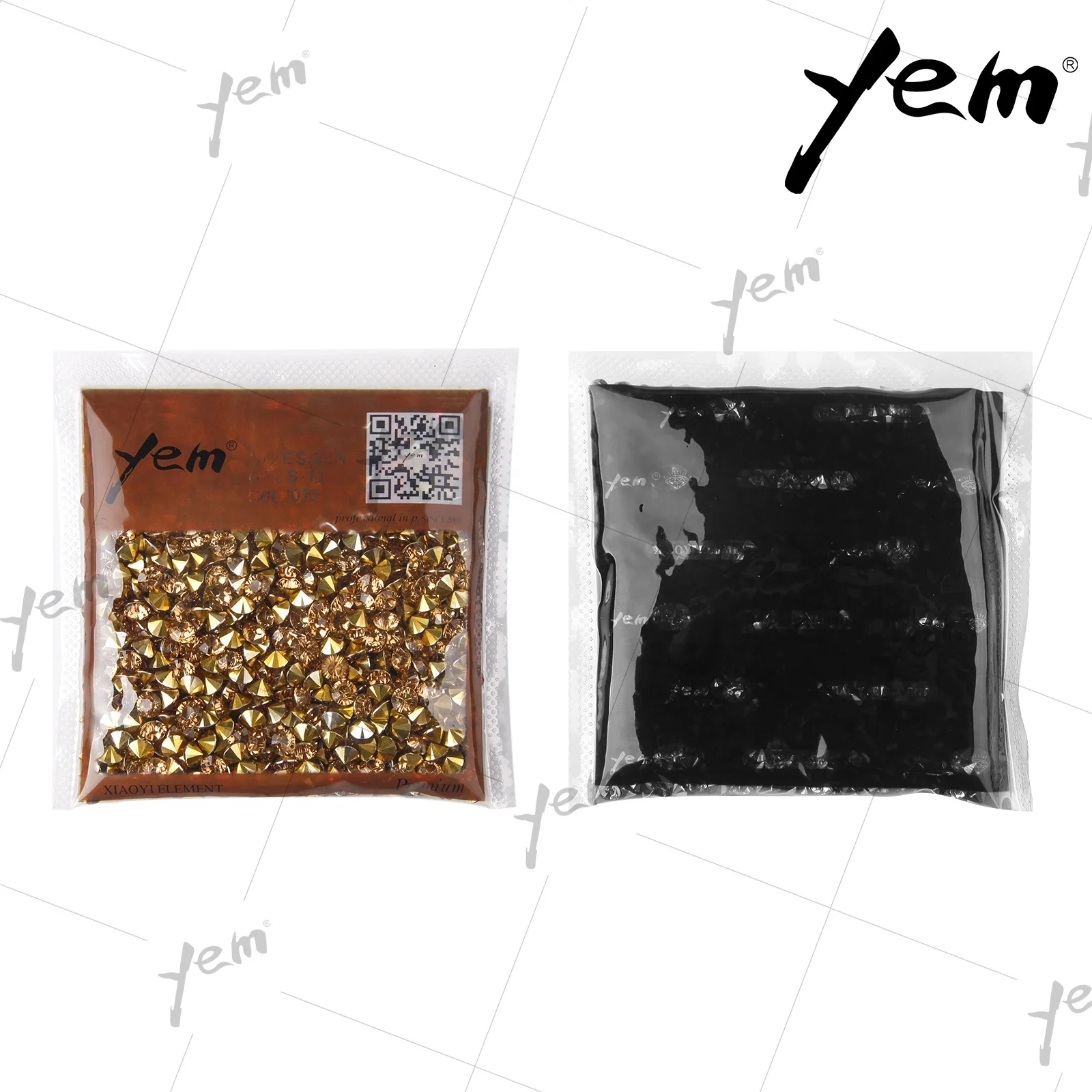 YEM Crystal Rhinestone Resin Stone LCT Color SS6 SS8 SS10 SS12 SS14 SS16 SS45 Pointed Back Non Hot-fix Fancy Rhinestone