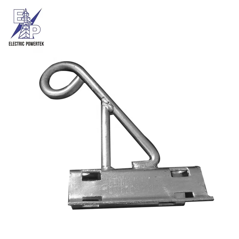Drop Wire Anchor Clamp Fiber Optic J Hook Plastic Tension Clamp Fixing Metal Bracket Clamp