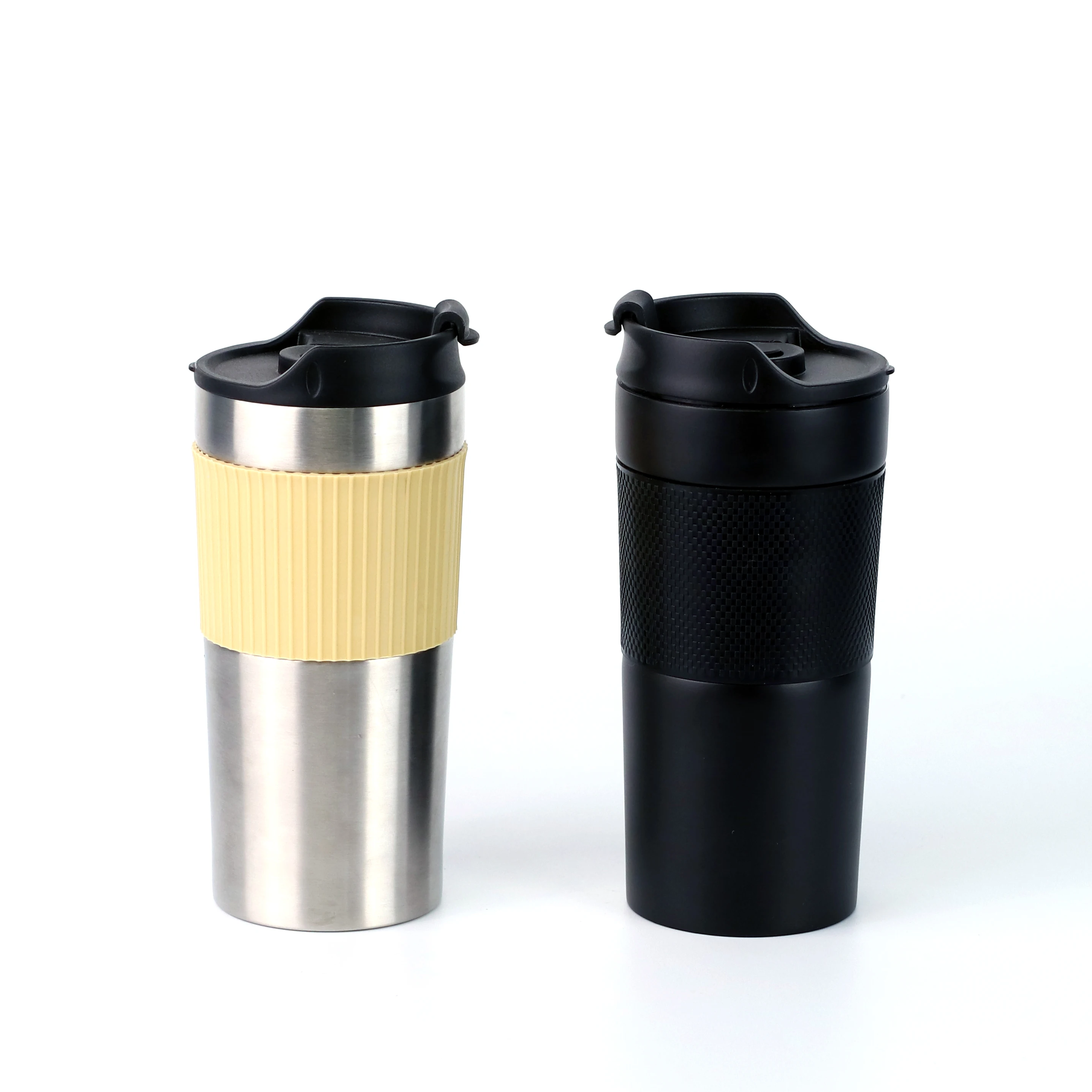 Vacuum Insulated travel mug with Interchangeable French Press Lid,Travel Coffee Press and Thermos