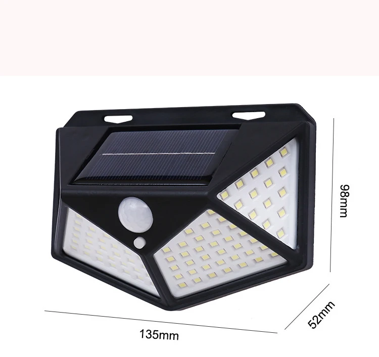 3 Modes 270 Degree Lighting Angle Motion Sensor IP65 Waterproof 100 LED Outdoor Solar Light
