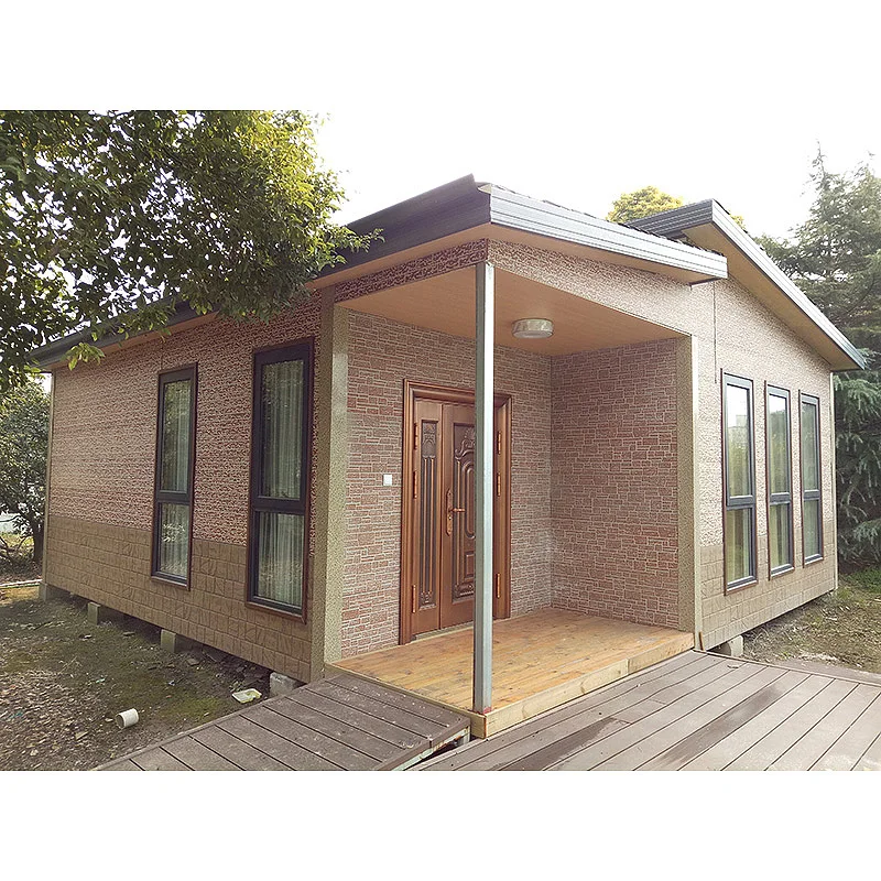 wood prefabricated light steel frame villa for russian