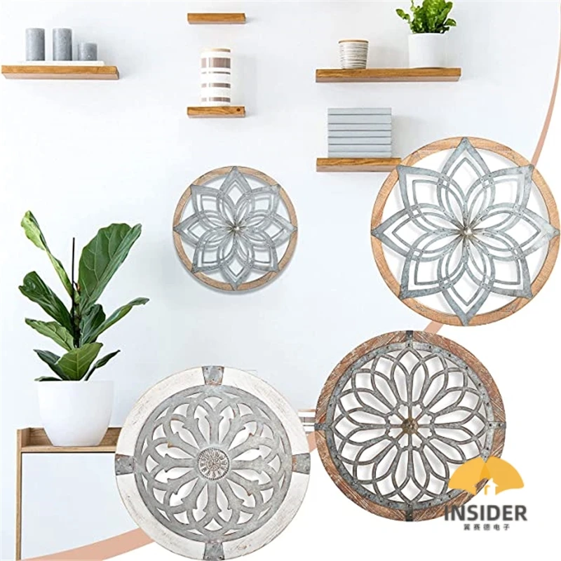 Горячая Распродажа, настенное искусство круглой формы, креативная металлическая стена ручной работы, рукоделие для отеля, фермерского дома, кафе, магазина, дома