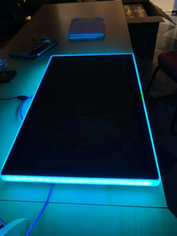LED light frame display 24 27 32 43 inch capacitive touch screen monitors with 3M or ELO
