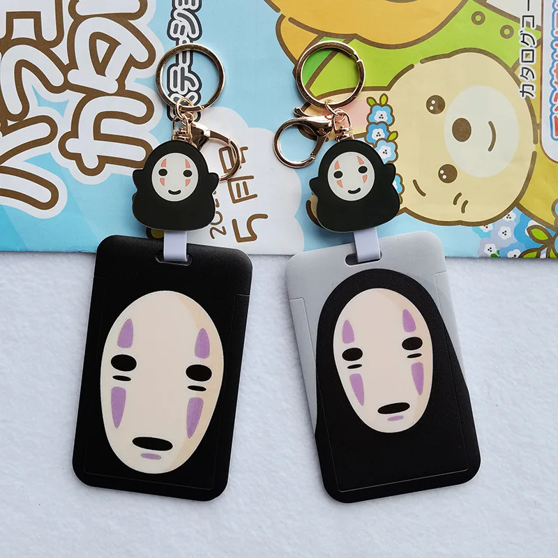 10 Color High Quality Cute Totoro Ash Fairy Retractable Buckle Card Holder keychain