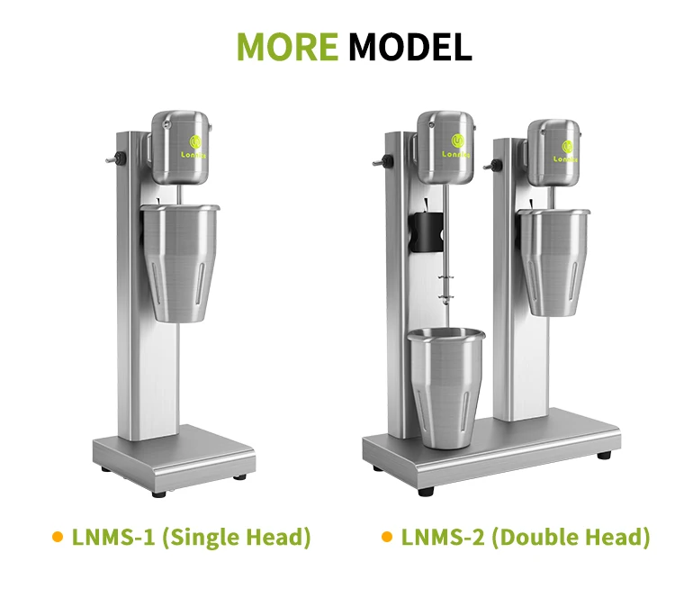 Lonnice RTS Commercial milk shake maker machine automatic milk frother electric coffee foam maker,blender milk mixing machine