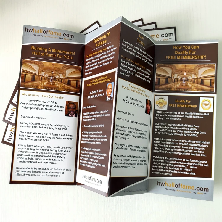 High Quality Custom Size A3 A4 A5 A6 Art Paper Promotion Flyer Advertising Printing Service OEM Offset Printing Brochure CN;GUA