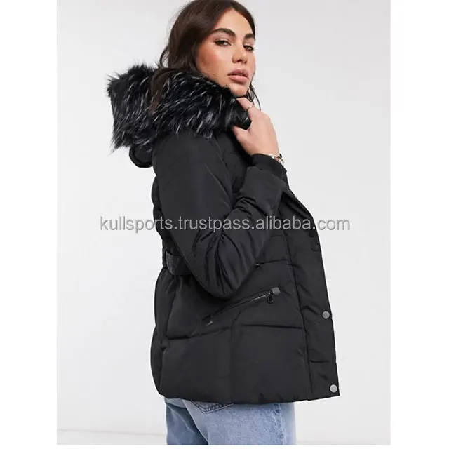 
Women Velvet Hooded Padded Jacket 