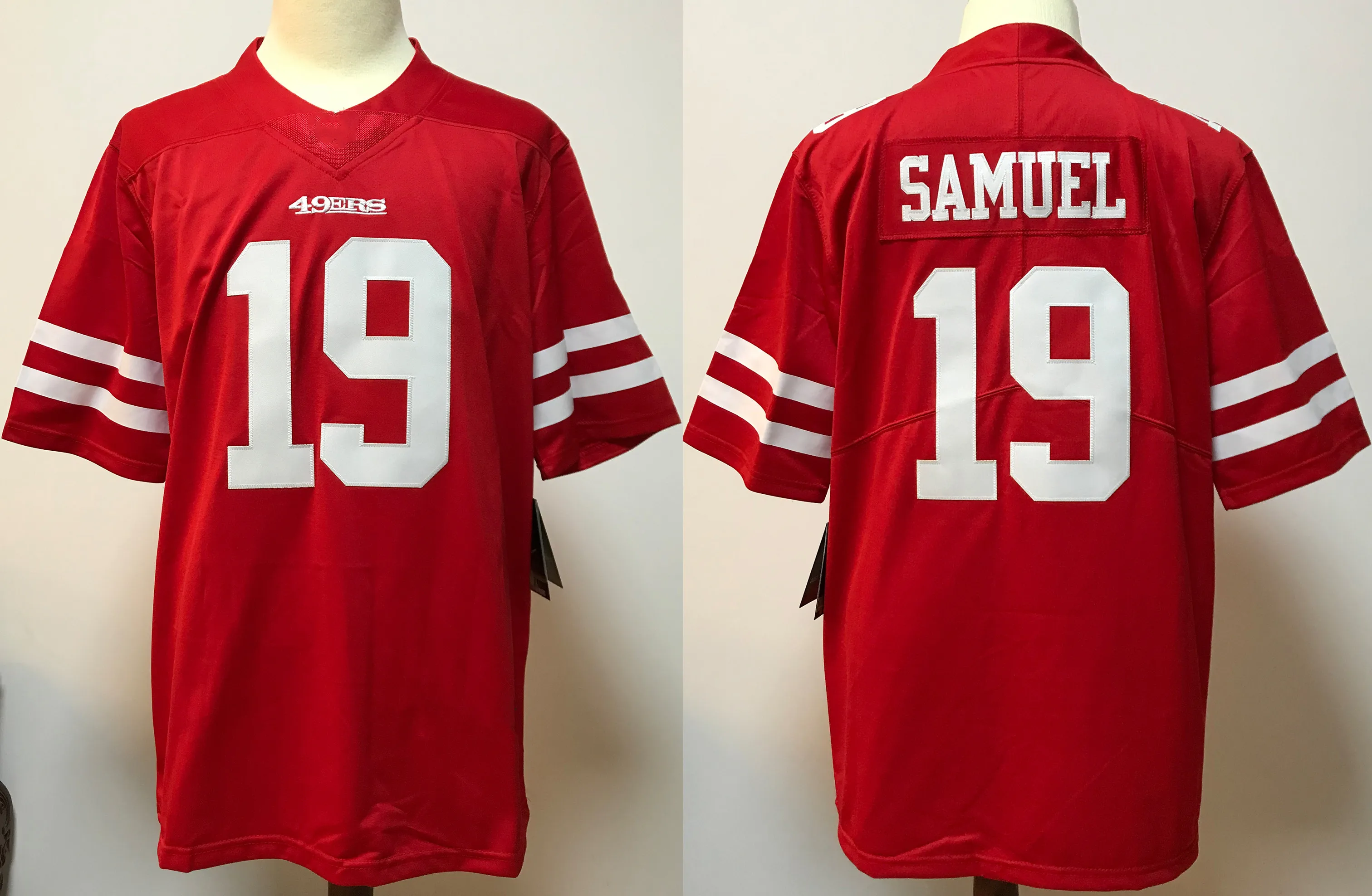 Embroidery American Football Jerseys Custom San Francisco 17 Sanders 19 Samuel 80 Rice 85 George Kittle Stitched Sports Jersey