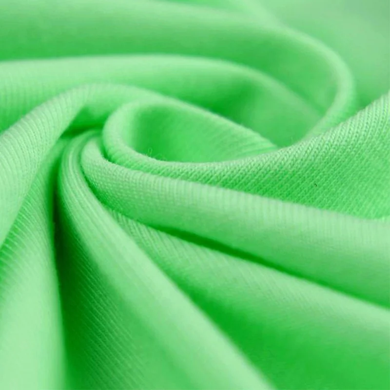 High Quality 32S 180 GSM Plain Dyed 95% Cotton 5% Spandex Fabric T Shirt Knitted Cotton Lycra Knitted Stretch Spandex Fabric