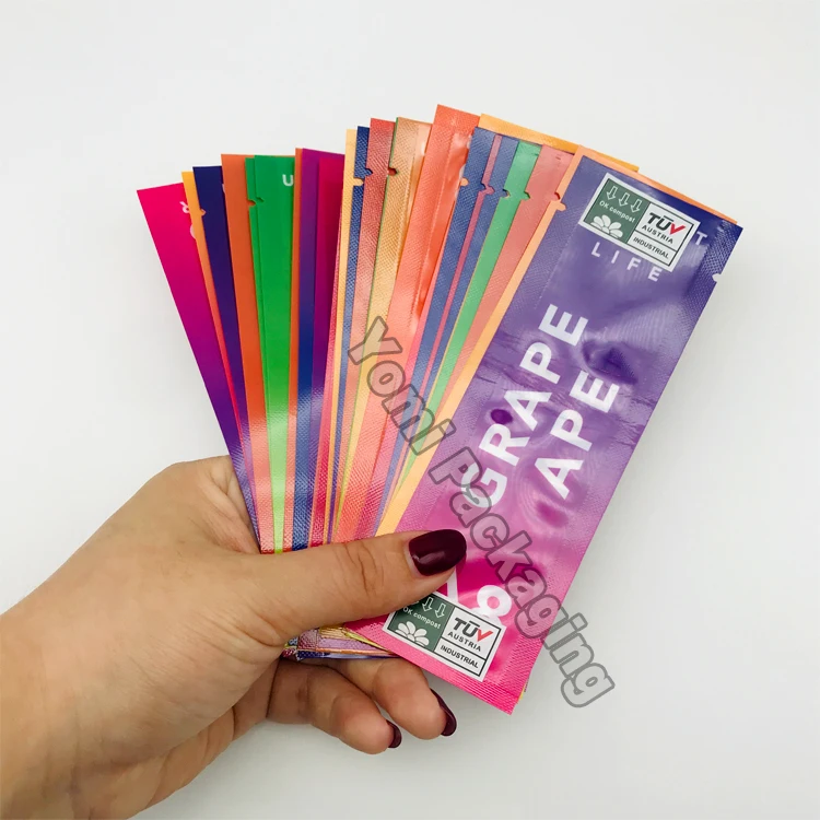 Customized back sealed chocolate bar bag aluminum foil powder protein snack bar packaging bags