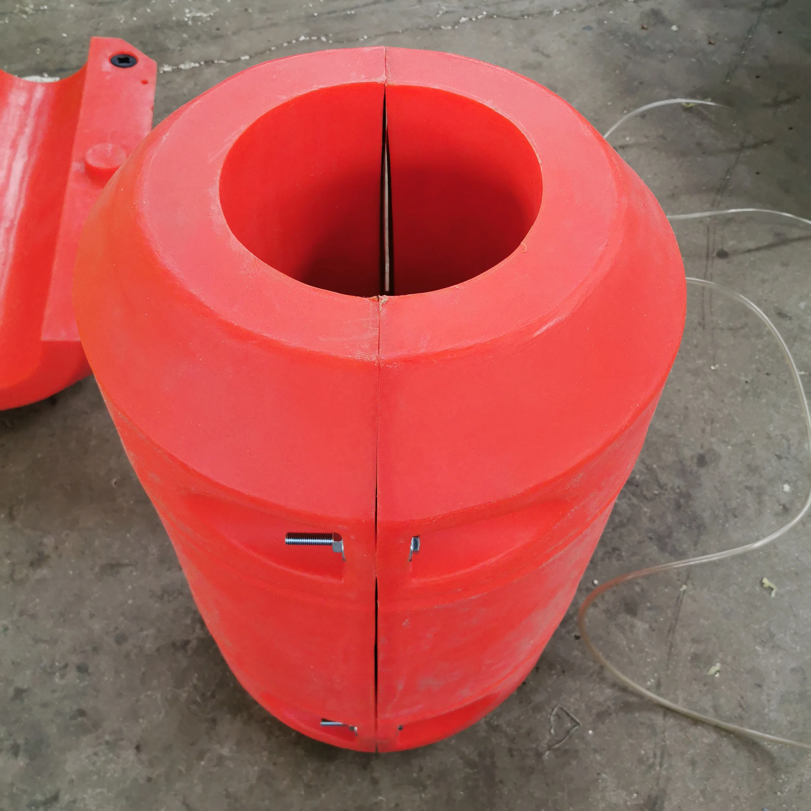 Marine Rotational Molding Plastic Dredging Floats Foam Filled Hose Float Buoy LLDPE Floating Dredging Pipe Float