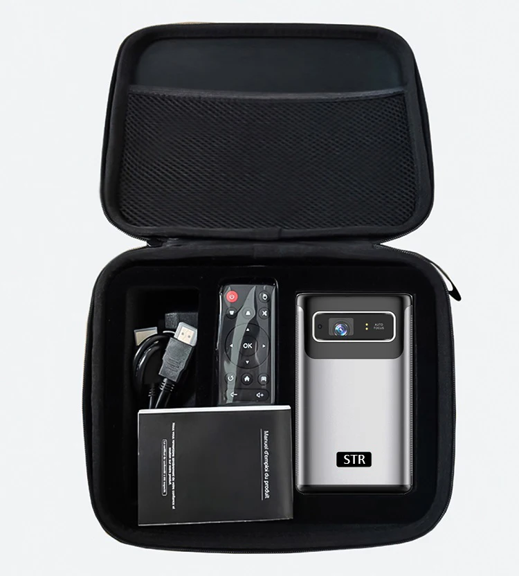 smart mini Portable Proyector 280 ANSI Lumens 2.4+5G Dual-band Wi-Fi  BT5  DLP 3D Hologram Projectors 4K Built-in battery