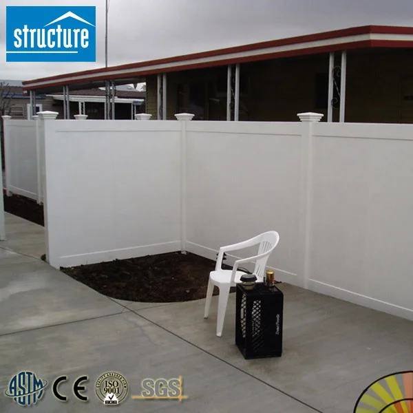 High security low price garden pvc plastic privacy double pvc fence
