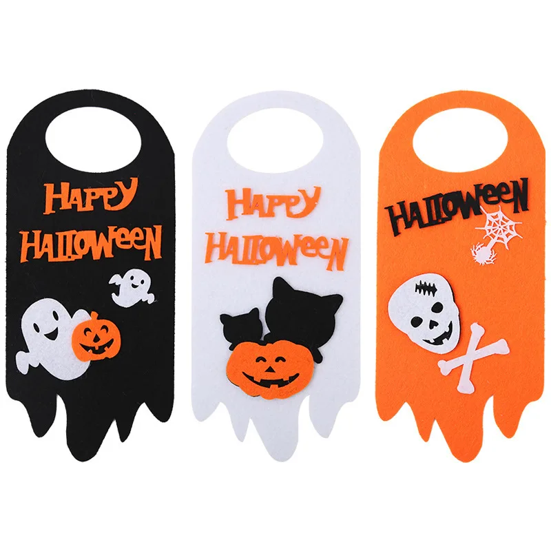
Fashion Creative Hotel Halloween felt door hanger for key environmentally friendly felt door handle pendant Halloween pendant 