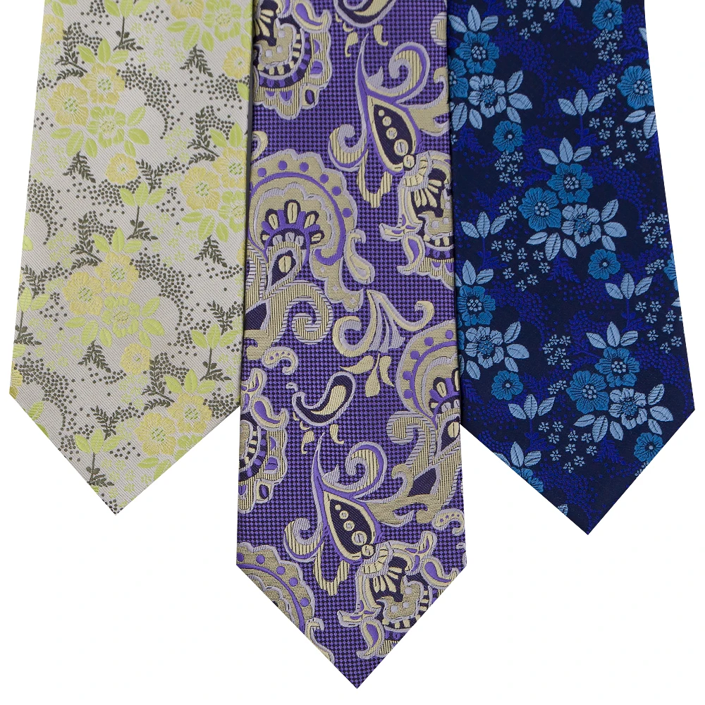 Zecheng Factory Wholesale Men Handmade Floral Paisley Classic Designer Silk Ties
