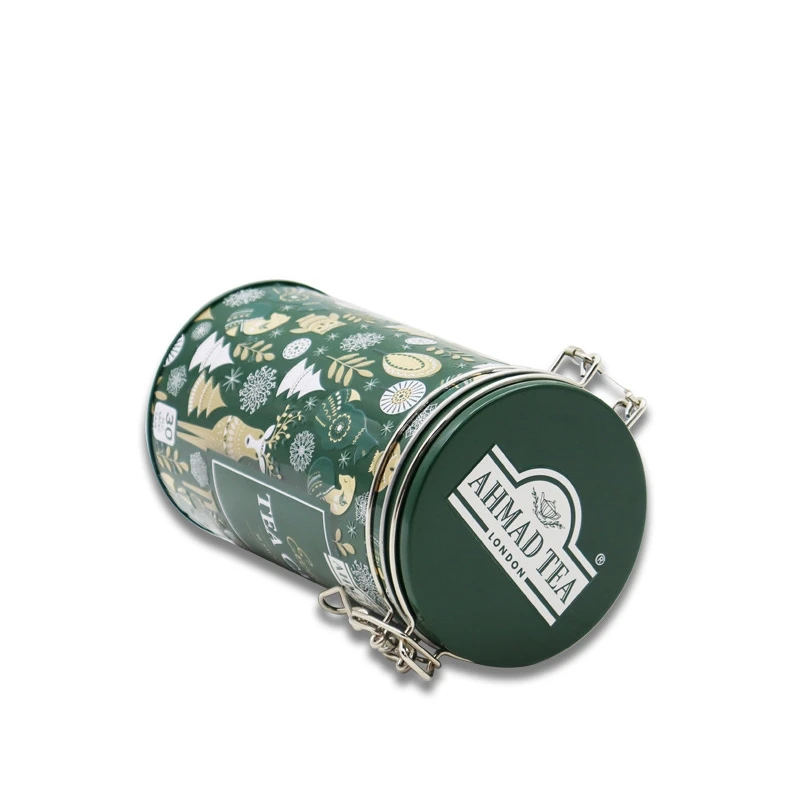 Food Grade Airtight Round Metal Container Biscuit Coffee Tea Storage Cylinder Tin Can