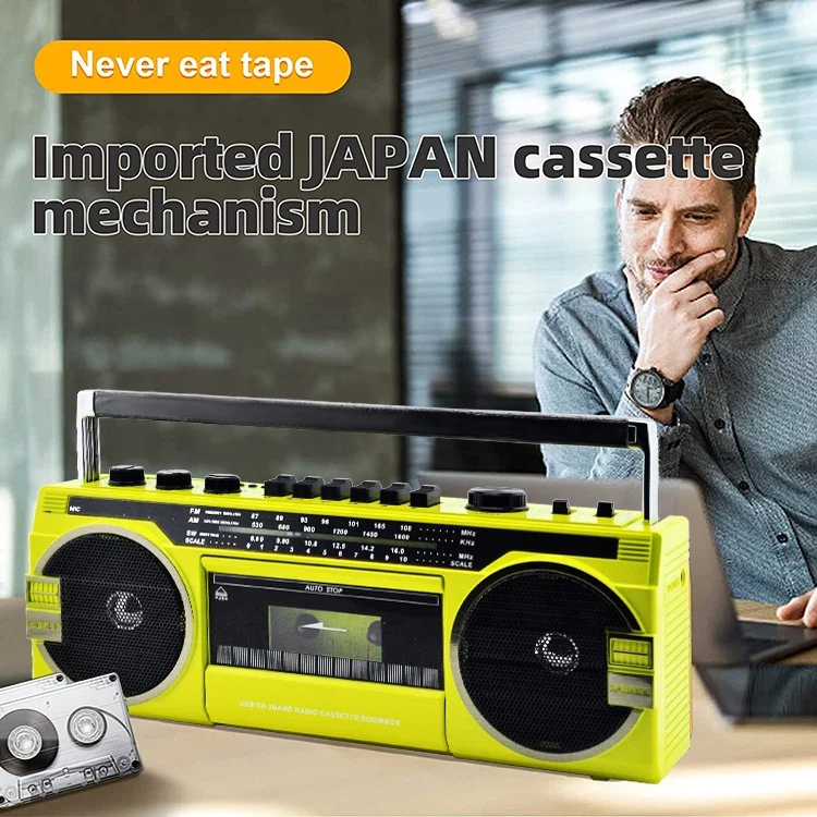 Vaa Antigua Silver Metal Acero Usb Audio Radio Grabadoras Y Reproductores De Casetes