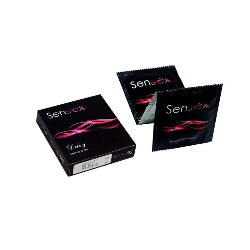 Sensex Brand Natural Latex Condom for Male Female Sex Protection Delay Dotted Adult Sex Toy Condom