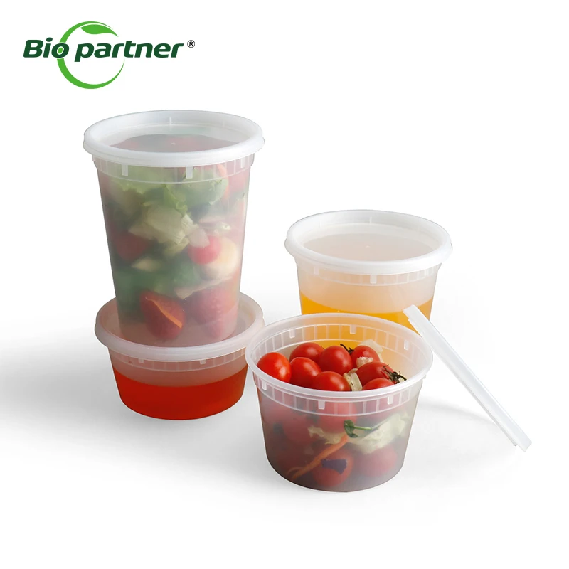 Factory Microwave Transparent Plastic Disposable PP Takeaway Food Storage Restaurant Soup Containers Disposable