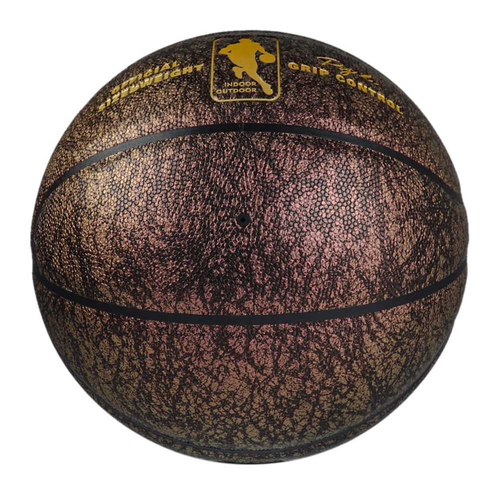 PSYCHE Custom Basketball with Your Logo Size 7 Pearly Black PU Indoor Outdoor for Training