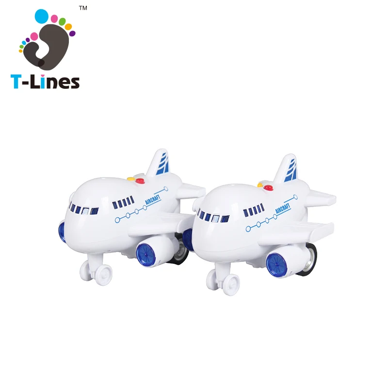Good Sale Plastic Mini Children Inertia Aircraft Toys Model Airplane With Music And Light
