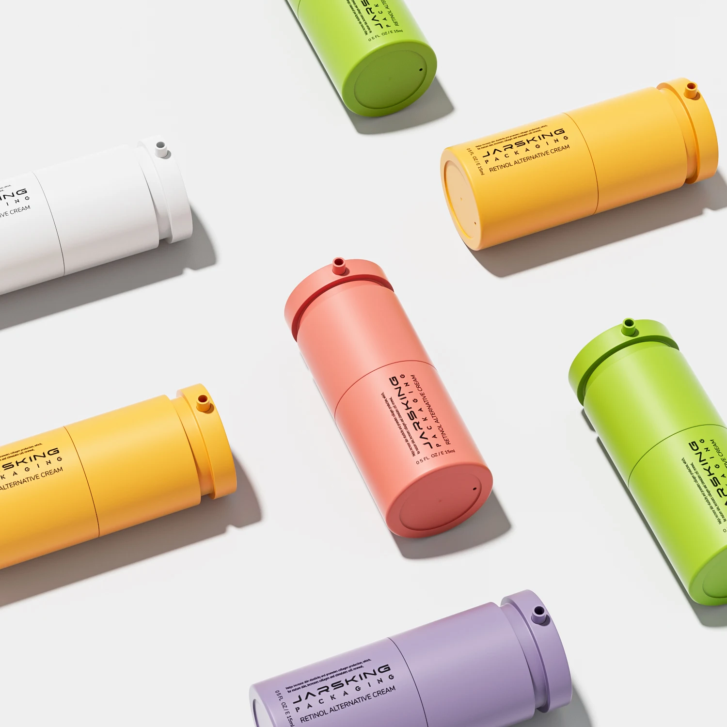 New Luxury empty round frosted PP plastic airless pump cream lotion serum cosmetic packaging bottle for skincare