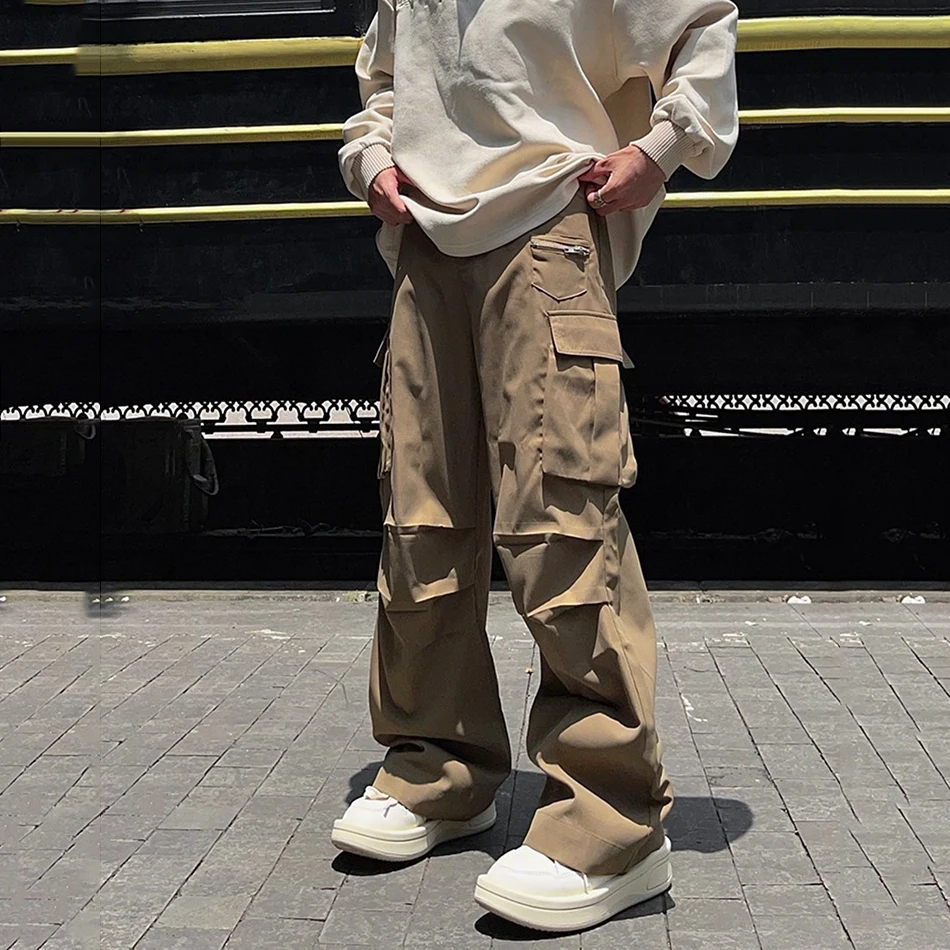 Men Custom Streetwear Manufacturer OEM Service Oversized Fit Polyester Baggy Cargo Pants
