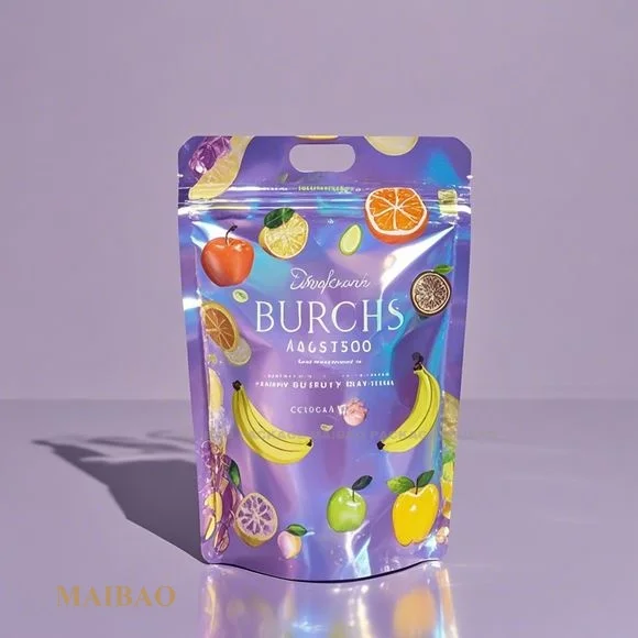 Custom Digital Printed Stand Up Pouch Plastic Packing Bag Resealable Ziplock Bags For Popcorn Nuts Dried Fruits Candy Packaging