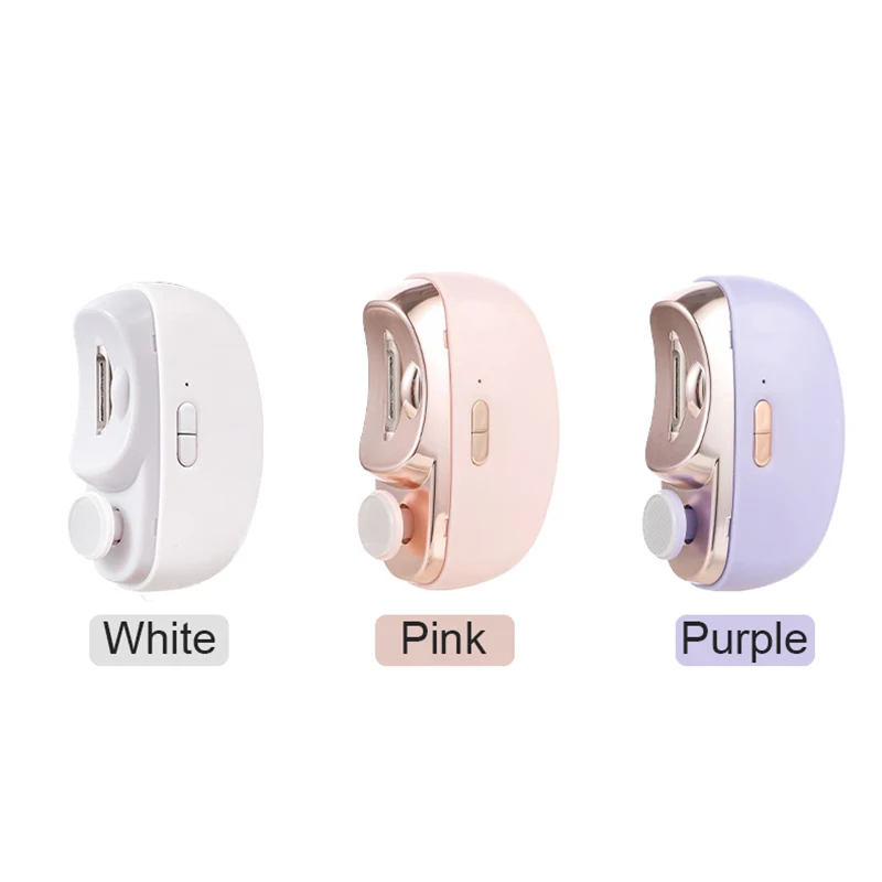 2-In-1 Nail Clipper Scissors Automatic Convenient Nail Polisher With Led Light Usb Rechargeable  Nail Trimmer