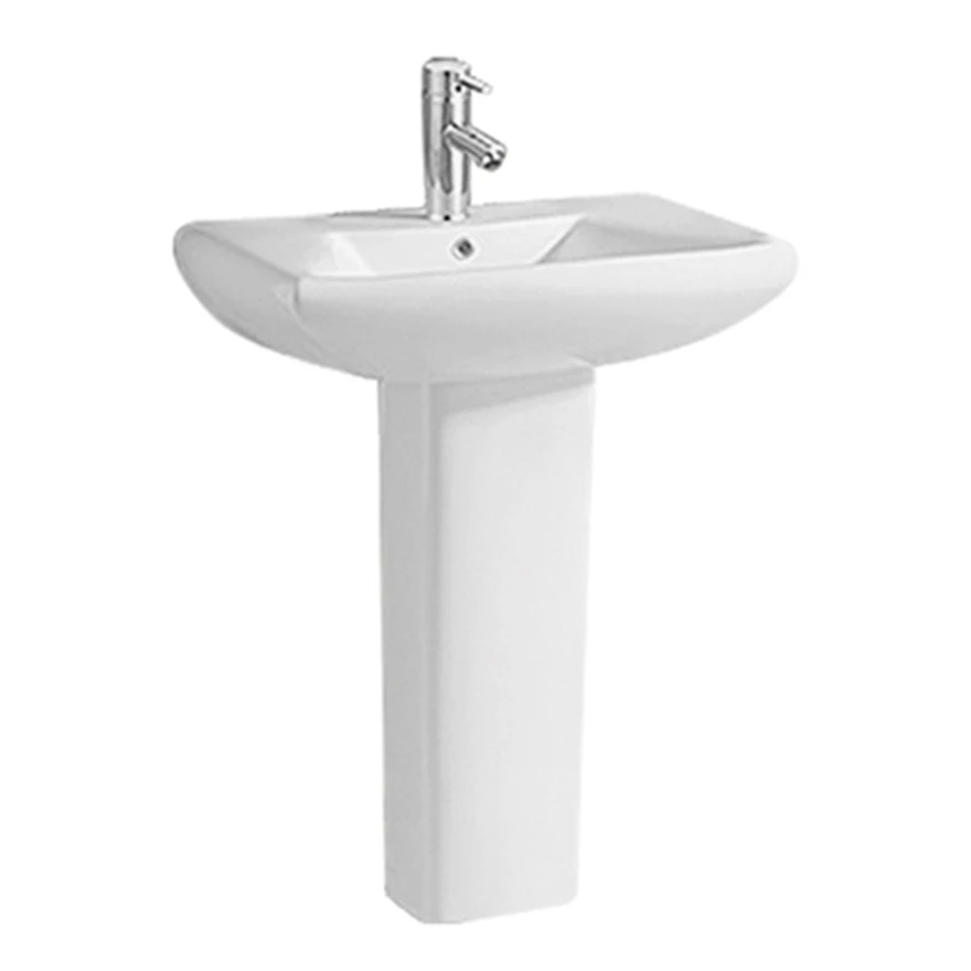 
high quality self-cleaning glaze china round shape bathroom ceramic pedestal wash basin sink 