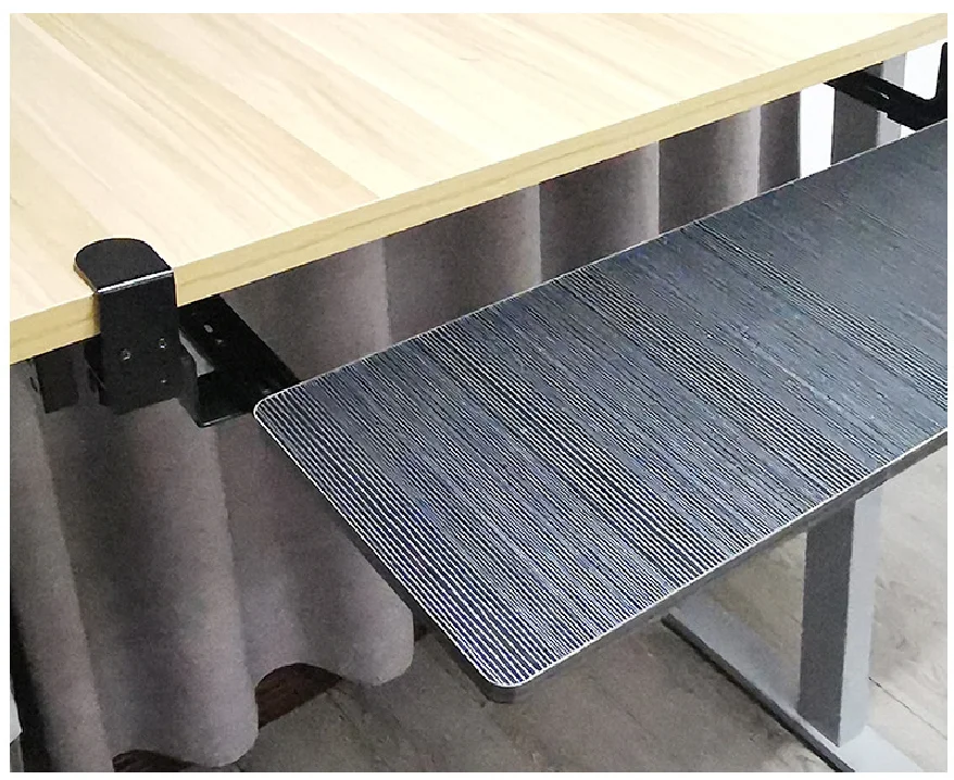 
Office sliding clamp under desk computer keyboard tray 
