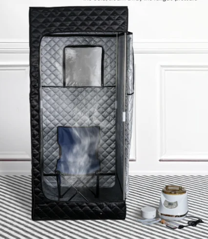 Full Size Portable Steam Sauna Tent Infrared Kit,Fold-able Sauna for Personal Home Spa 3L&1500W Steam Generator Remote Control