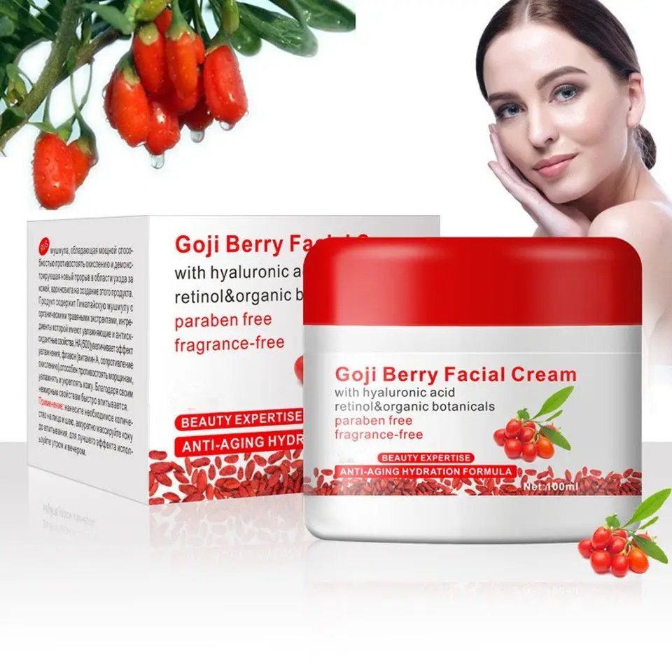 Private Label Best Organic Anti Aging Hydration Formula Goji Berry Facial Cream