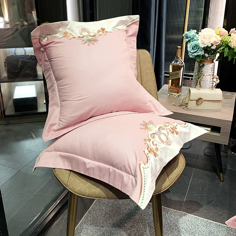 2024 New Embroidered Long Staple Cotton Advanced Four-piece Set Wedding Bed Sheet Set Embroidered Bed Sheet Sets