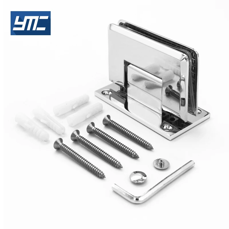 Glass Shower Screen Hinges Stainless Steel Bathroom Shower Door Hinge Wall To Glass 90 Degree Hinge Double Side