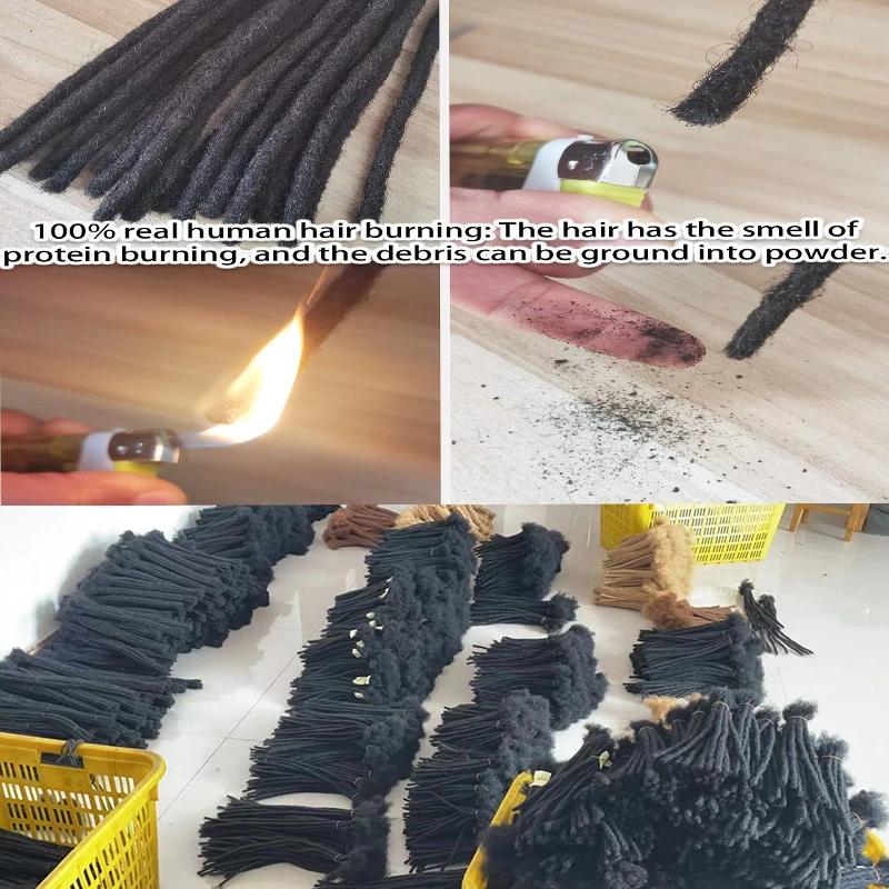 100% human hair locs  Dreadlock Extensions Full Head Handmade 6-18 inches length Wholesale soft Dreadlocks Extensions
