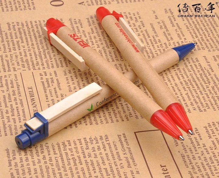 Hot selling eco friendly ball point pen with wooden clip