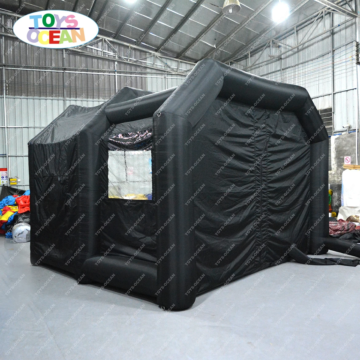 mini black portable spray paint inflatable car spray booth car repair mobile paint tent