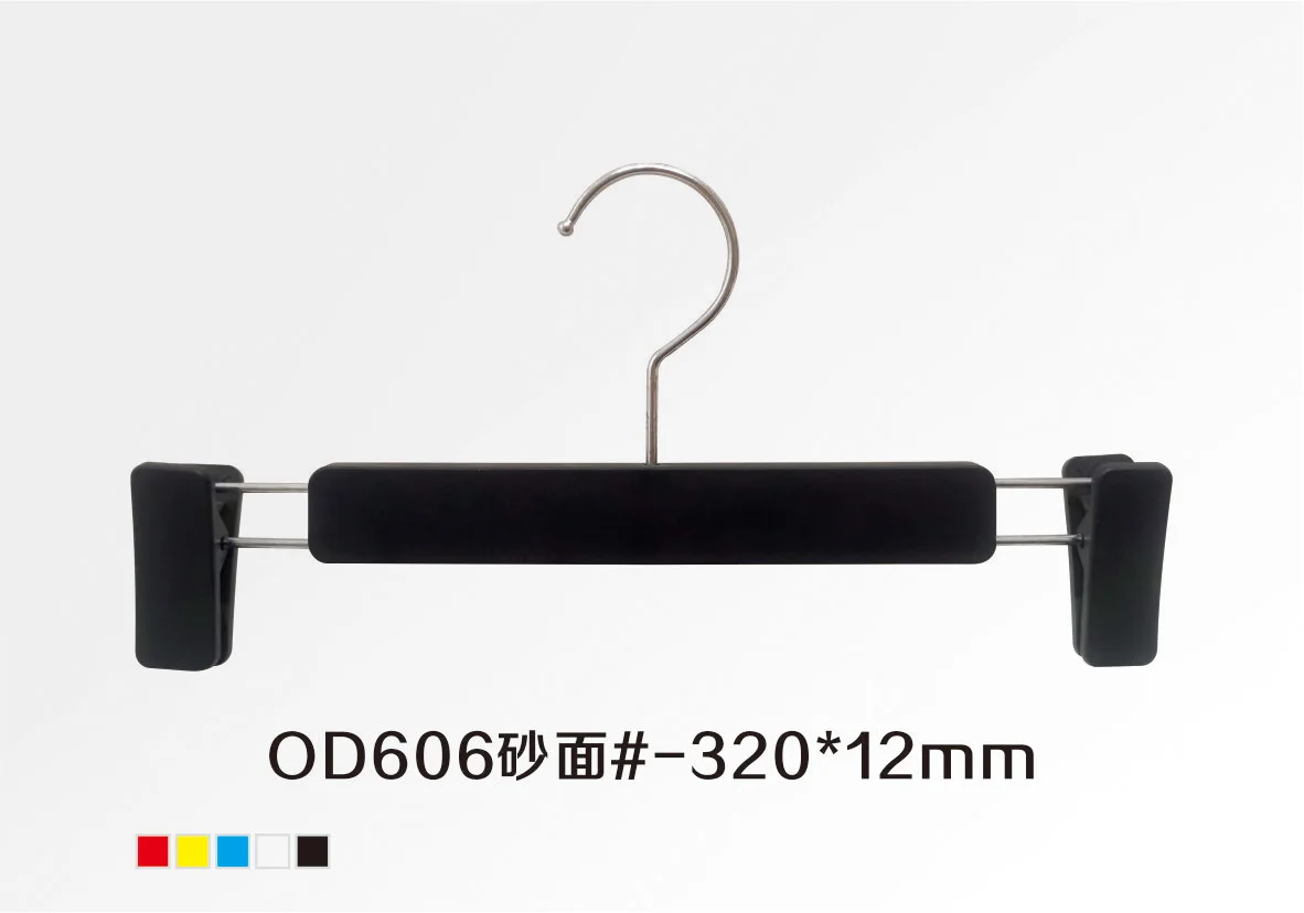 High quality custom logo trouser hanger hanger with clip for garment display
