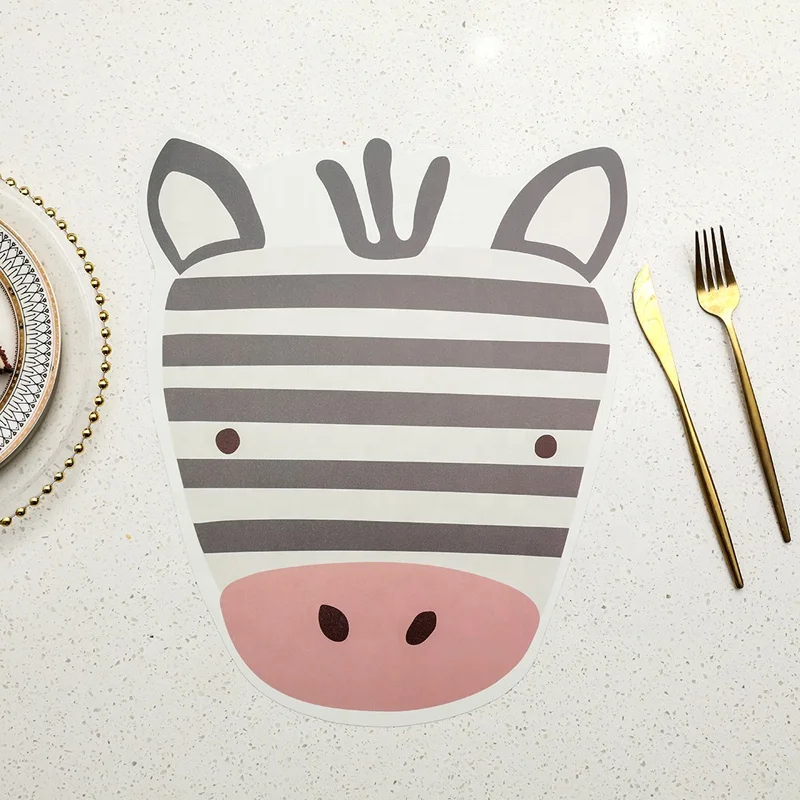 Walmart Audit Professional Factory Animal Shape UV Printing Colorful Baby Placemats Kids Table Mats Food Grade Material