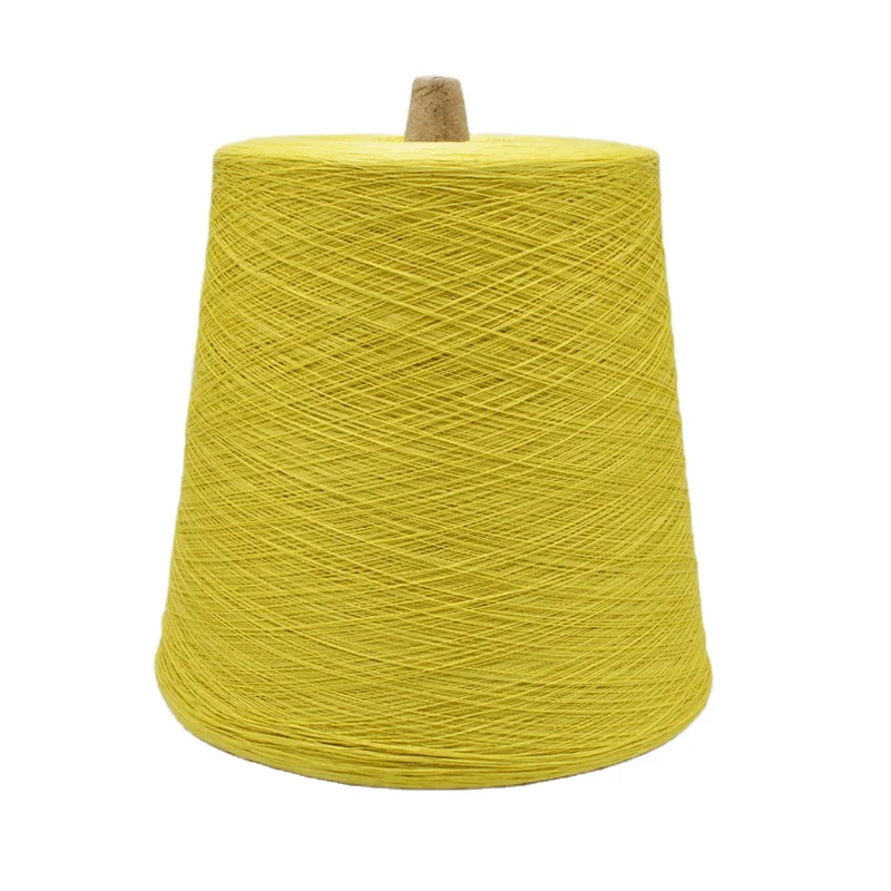 32S 21S poly spun yarn 100% polyester yarn topdyed  for knitting weaving