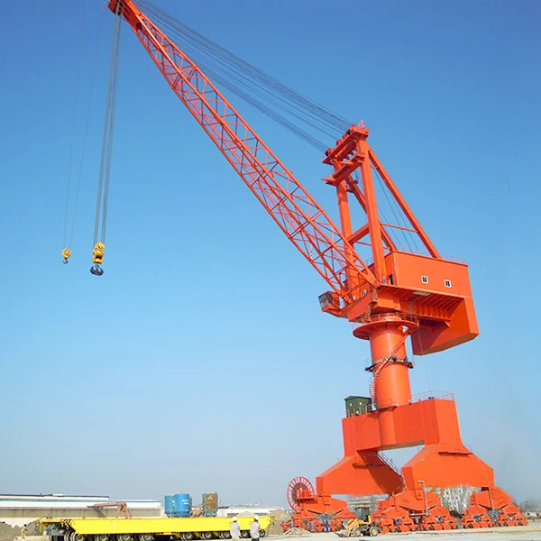 10t mobile harbour crane container hydraulic pedestal portal cranes