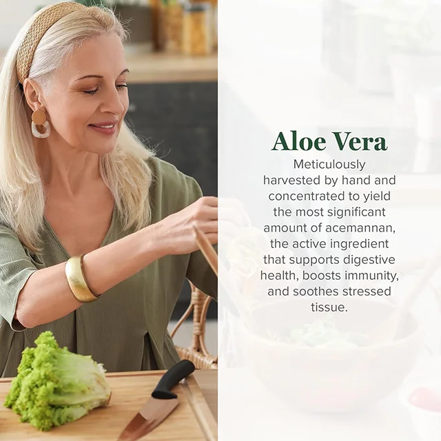 Aloe Vera Bio-Active Organic Leaf Supplement 200x Concentrate with Highest Acemannan  Aloin-Free Gut Health & Immune Support