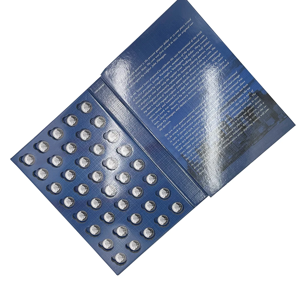 2022 USA Quarter Coin Collecting Album equipped 120 capsule and writing stickers