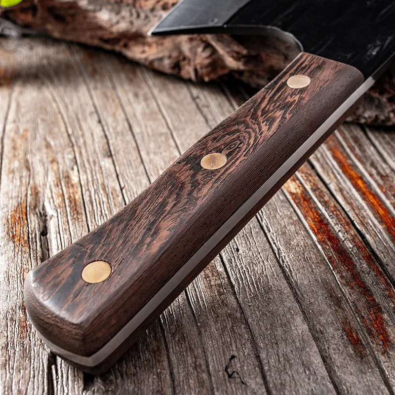 Handmade Forged Kitchen Knife Stainless Axe Butcher Meat Cleaver for Chef Use with Stainless Steel