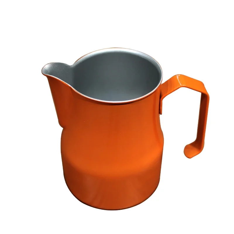 
Hot sale Custom color Arab Sharp Spout Frothing Steaming 750ml Coffee Jug Milk Pitcher 