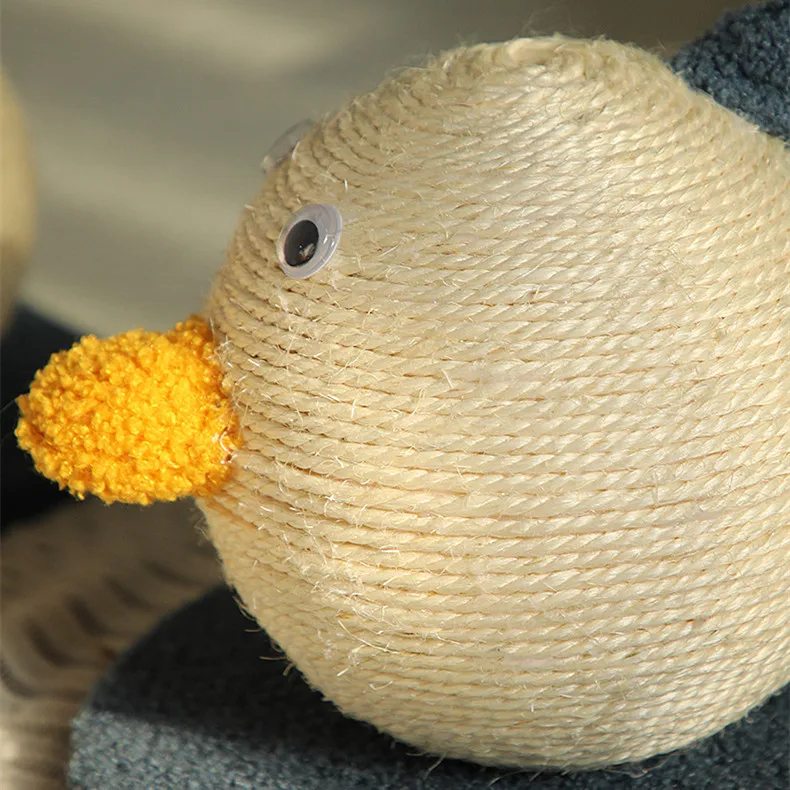 Custom Panda Shape Cat Scratcher Super Cute Rabbit Cat Scratching Ball Duck Cat Ball Sisal
