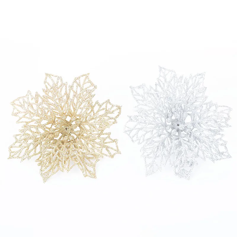 Beautifully Christmas tree pendant golden craft butterfly bow tie holiday party silver powder decorations for wholesale