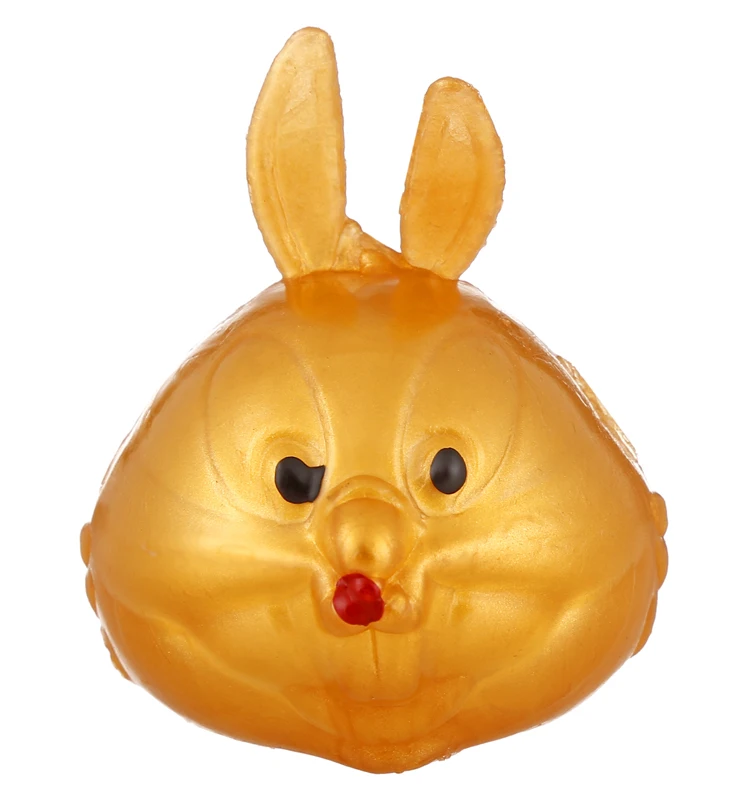 High Quality Promotional Novelty Design Environmental-Friendly Colorful TPR Squishy Rabbit Splat Ball Toys